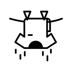Washed Clothes hanging solid glyph icon