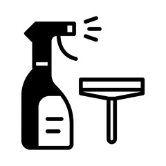 Window Cleaner solid glyph icon
