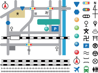地図素材のベクターイラスト