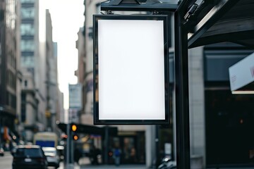 Blank digital signage screen in a public place, ideal for customization, generative ai