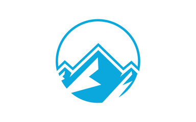 Mountain Landscape Silhouette logo design	
