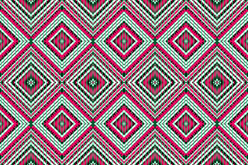 ethnic design pattern seamless tribal India black pink white geometric shapes colored triangles arranged together
design for paints Textile carpet  