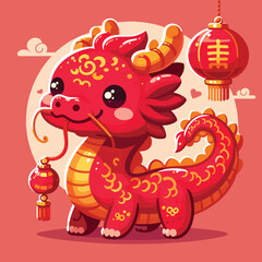 Welcome the Chinese New Year with our 2024 Dragon Icon! This charming design features a stylized dragon, a symbol of power, strength, and good luck in Chinese culture.