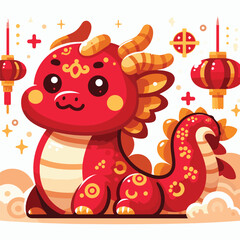 Welcome the Chinese New Year with our 2024 Dragon Icon! This charming design features a stylized dragon, a symbol of power, strength, and good luck in Chinese culture.