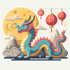 Welcome the Chinese New Year with our 2024 Dragon Icon! This charming design features a stylized dragon, a symbol of power, strength, and good luck in Chinese culture.