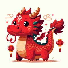 Welcome the Chinese New Year with our 2024 Dragon Icon! This charming design features a stylized dragon, a symbol of power, strength, and good luck in Chinese culture.