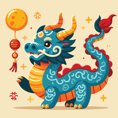 Welcome the Chinese New Year with our 2024 Dragon Icon! This charming design features a stylized dragon, a symbol of power, strength, and good luck in Chinese culture.