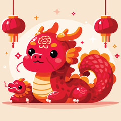 Welcome the Chinese New Year with our 2024 Dragon Icon! This charming design features a stylized dragon, a symbol of power, strength, and good luck in Chinese culture.
