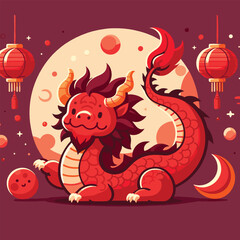 Welcome the Chinese New Year with our 2024 Dragon Icon! This charming design features a stylized dragon, a symbol of power, strength, and good luck in Chinese culture.