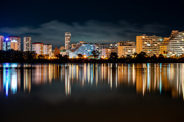 night view of the city - long exposure