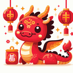 Welcome the Chinese New Year with our 2024 Dragon Icon! This charming design features a stylized dragon, a symbol of power, strength, and good luck in Chinese culture.