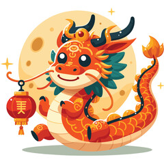 Welcome the Chinese New Year with our 2024 Dragon Icon! This charming design features a stylized dragon, a symbol of power, strength, and good luck in Chinese culture.