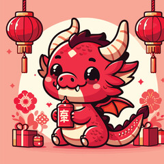Welcome the Chinese New Year with our 2024 Dragon Icon! This charming design features a stylized dragon, a symbol of power, strength, and good luck in Chinese culture.