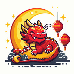 Welcome the Chinese New Year with our 2024 Dragon Icon! This charming design features a stylized dragon, a symbol of power, strength, and good luck in Chinese culture.