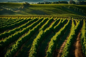 rows of vines