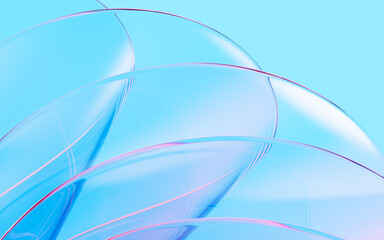 Naklejka premium Abstract glass background, 3d rendering.