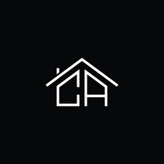 Letter CA Home Logo Design. Usable for Business Logo. Home Vector Logo