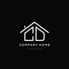 Letter CD Home Logo Design. Usable for Business Logo. Home Vector Logo