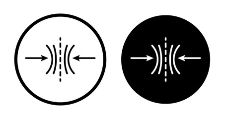 Elastic icon set. Flexible Bounce and pressure arrow vector symbol in a black filled and outlined style. Long and strechy skin sign.