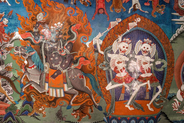 Chimre Monastery Frescoes, Thangki, Buddhist Art, Tibetan Buddhism