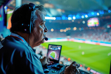 Football commentator of the final football match