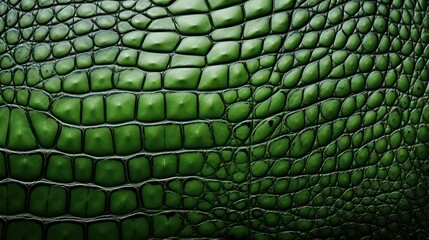 close up of green crocodile skin