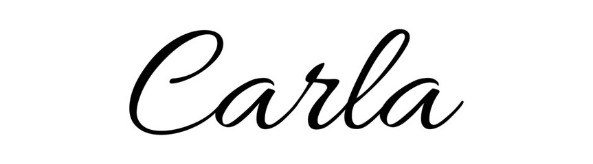 Carla - black color - name - ideal for websites, emails, presentations, greetings, banners, cards, books, t-shirt, sweatshirt, prints, cricut, silhouette,	
