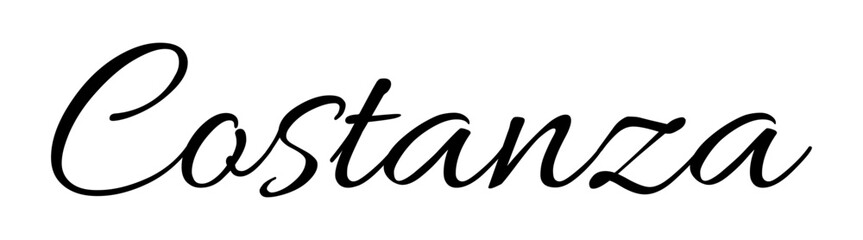 Costanza - black color - name - ideal for websites, emails, presentations, greetings, banners, cards, books, t-shirt, sweatshirt, prints, cricut, silhouette,	