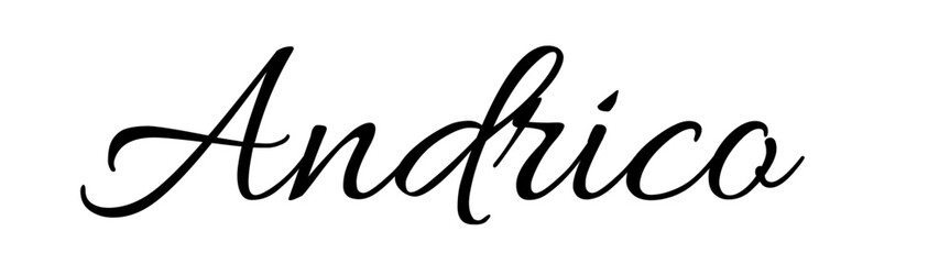 Andrico black color - name - ideal for websites, emails, presentations, greetings, banners, cards, books, t-shirt, sweatshirt, prints, cricut, silhouette,	