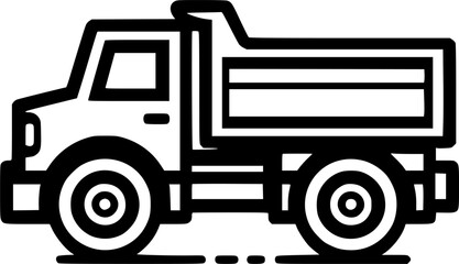Heavy truck vector icon. filled flat sign for mobile concept and web sign, symbol, vector, art