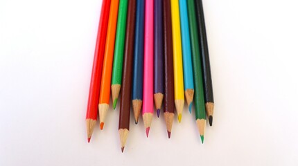 colorful pencil for background-Colored pencils on a light background closeup