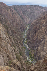 View into the Black Canyon of the Gunnison seen from Cedar Point on the south rim