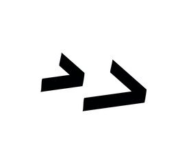 Arrow element of black-white set. These versatile double arrows, with their sleek outline style, are ready to enhance projects. Vector illustration.