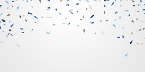 beautiful blue confetti background for celebration party Vector illustration