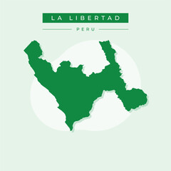Vector illustration vector of La Libertad map Peru