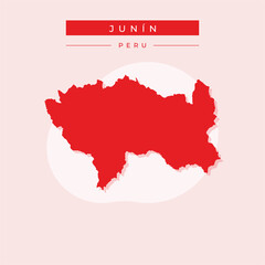 Obraz premium Vector illustration vector of Junín map Peru