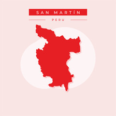 Vector illustration vector of San Martín map Peru
