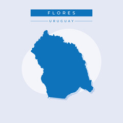 Vector illustration vector of Flores map Uruguay