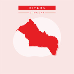 Vector illustration vector of Rivera map Uruguay