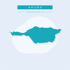 Vector illustration vector of Apure map Venezuela