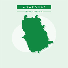 Vector illustration vector of Amazonas map Venezuela