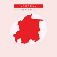 Vector illustration vector of Yaracuy map Venezuela