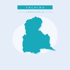 Vector illustration vector of Táchira map Venezuela