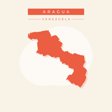 Vector illustration vector of Aragua map Venezuela