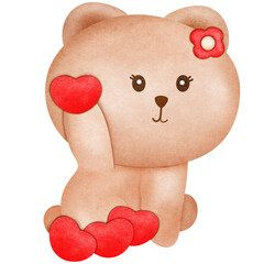 Bear in love Valentine's Day
