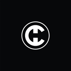 Monogram CH Letter Logo Design. Usable for Business Logo. Vector Logo