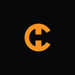 Monogram CH Letter Logo Design. Usable for Business Logo. Vector Logo
