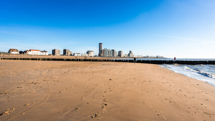 The skyline from Vlissingen Zealand, The Netherlands. From a sunny day at the beach.