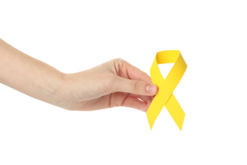 PNG,Yellow ribbon, isolated on white background