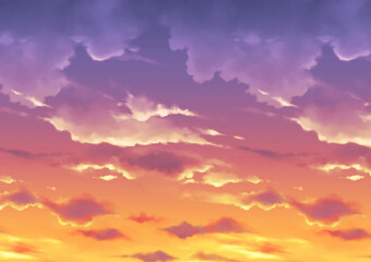sunset in the sky
